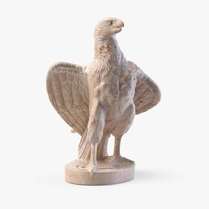Striding Eagle Sculpture 3D model