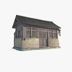 Ancient Asian Architecture Partial House 3D model