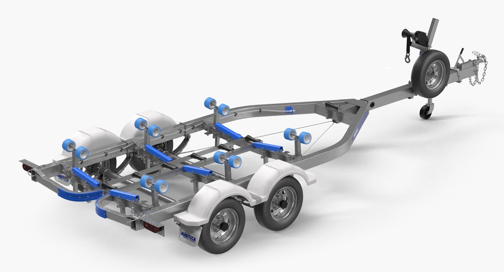 Boat Trailer 3D model preview