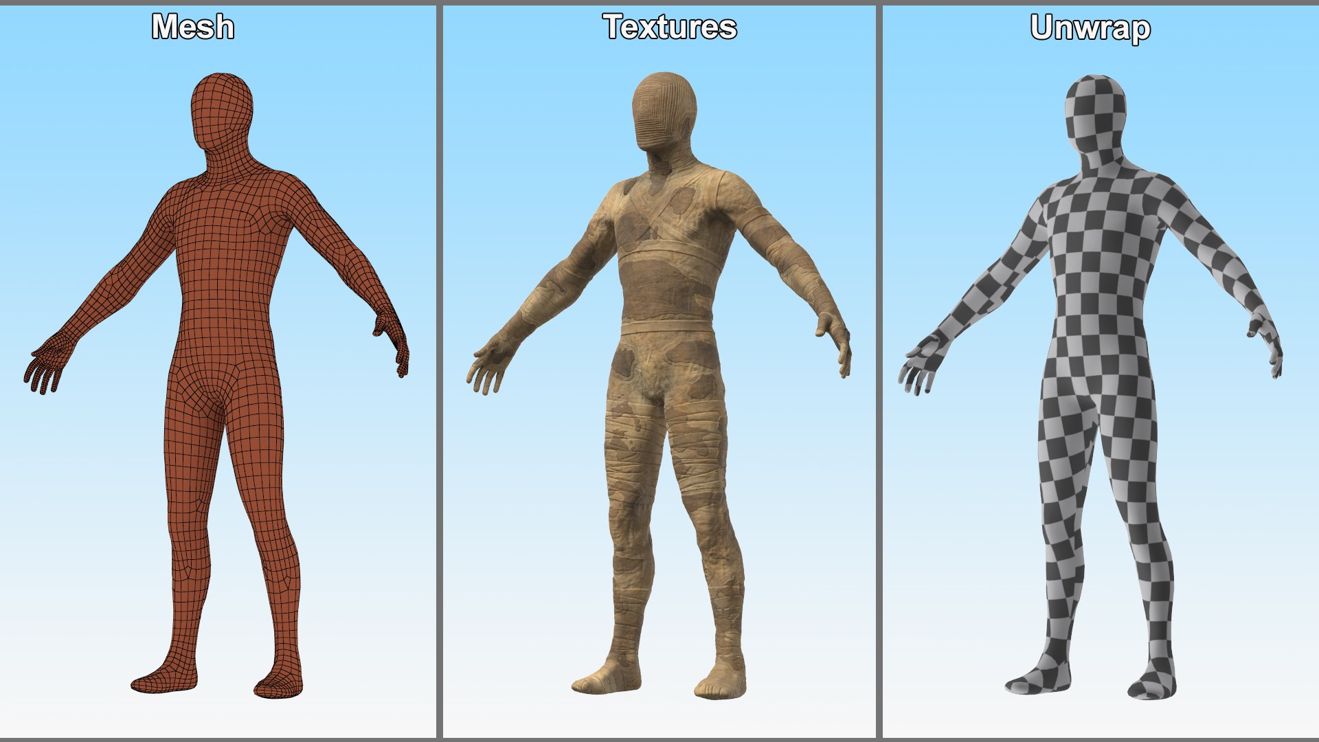 Mummy Rigged 3D https://p.turbosquid.com/ts-thumb/cT/yN7sRx/4l/mummyrigged3dmodel019/jpg/1725120637/1920x1080/fit_q87/b513103e6326bf0b15b2fd191f62322dc82e04e0/mummyrigged3dmodel019.jpg