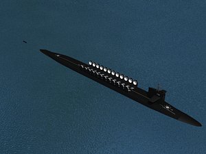 3d missile ohio class submarines model