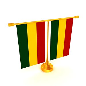 State flag of Bolivia 3D model