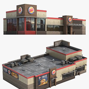 3D Burger king restaurant 02 model