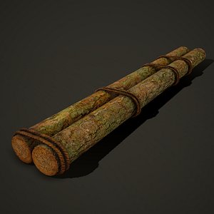 3D tied logs rope