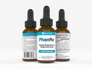 3D model phenrx weight loss drops