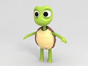3D turtle character cartoon