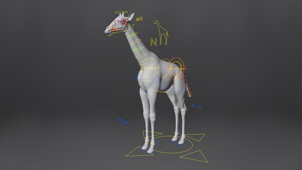 modelo 3d Animación de jirafa joven VFX Grace - TurboSquid 2168895