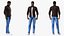 Teenager Dark Skin Street Outfit Rigged for Modo