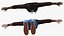Teenager Dark Skin Street Outfit Rigged for Modo