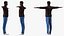 Teenager Dark Skin Street Outfit Rigged for Modo