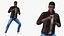 Teenager Dark Skin Street Outfit Rigged for Modo