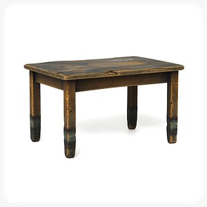 3D Old  wooden horror table