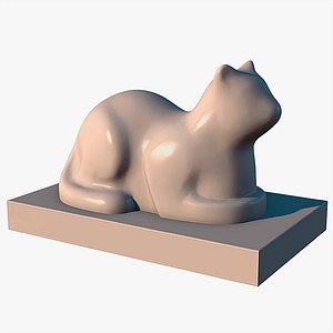 3d sculpture cat