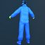 Hazmat Worker Blue