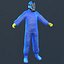Hazmat Worker Blue