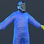 Hazmat Worker Blue
