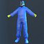 Hazmat Worker Blue