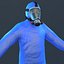 Hazmat Worker Blue