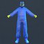 Hazmat Worker Blue