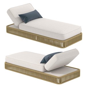 CLIFF  Sun lounger By Talenti 3D model