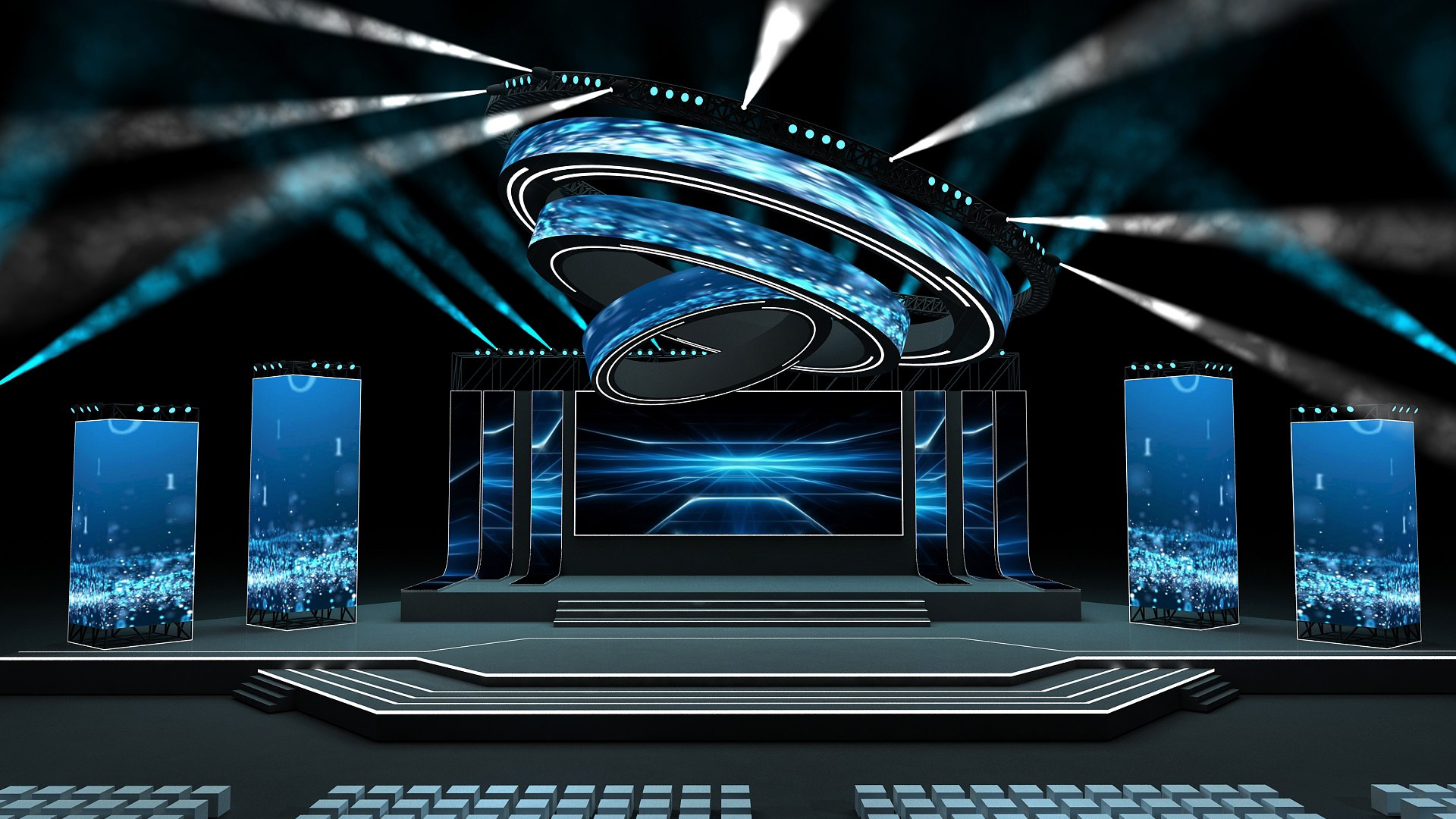 Virtual Event Stage 10 3D Model - TurboSquid 2192854