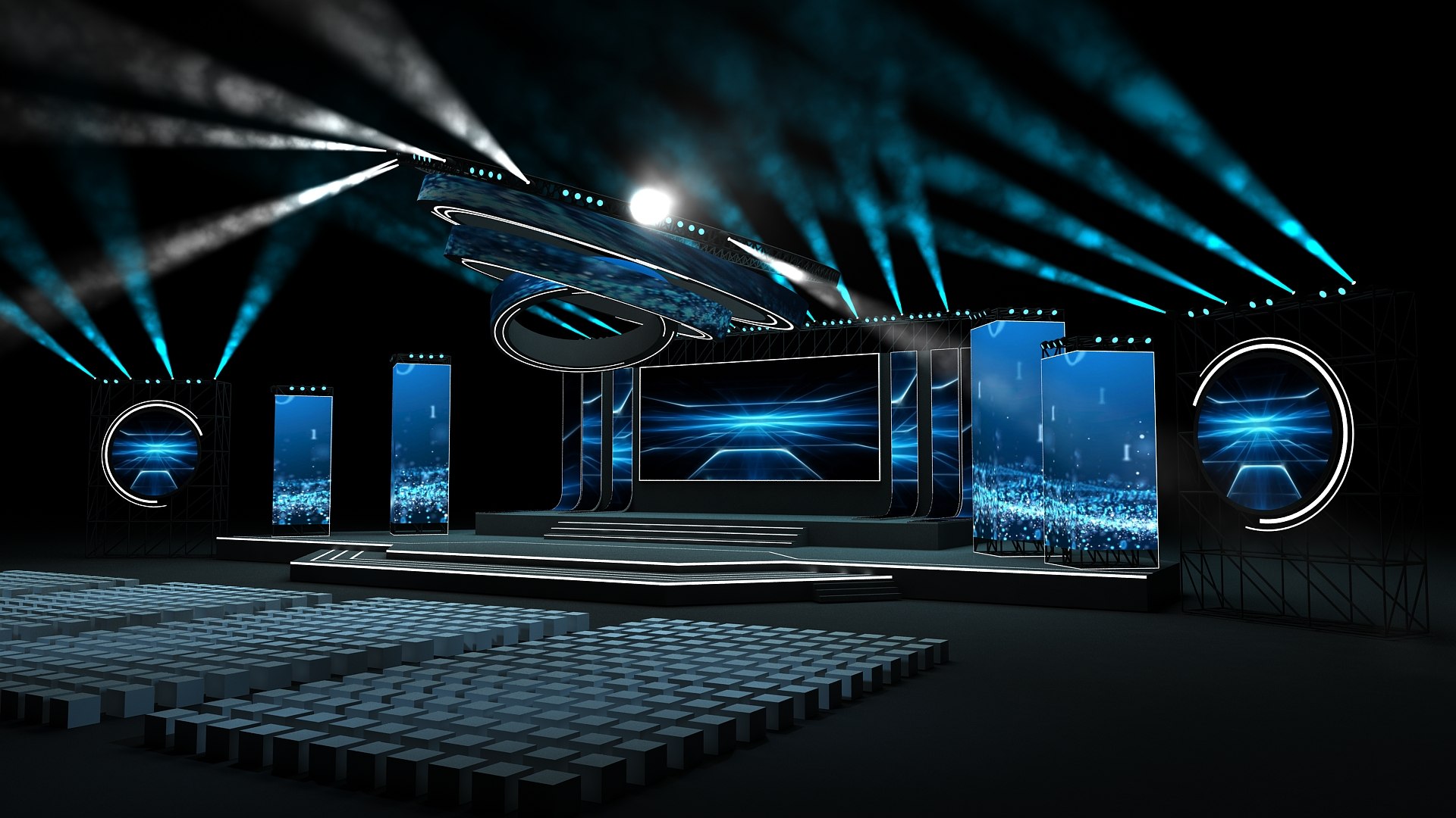 Virtual Event Stage 10 3D Model - TurboSquid 2192854