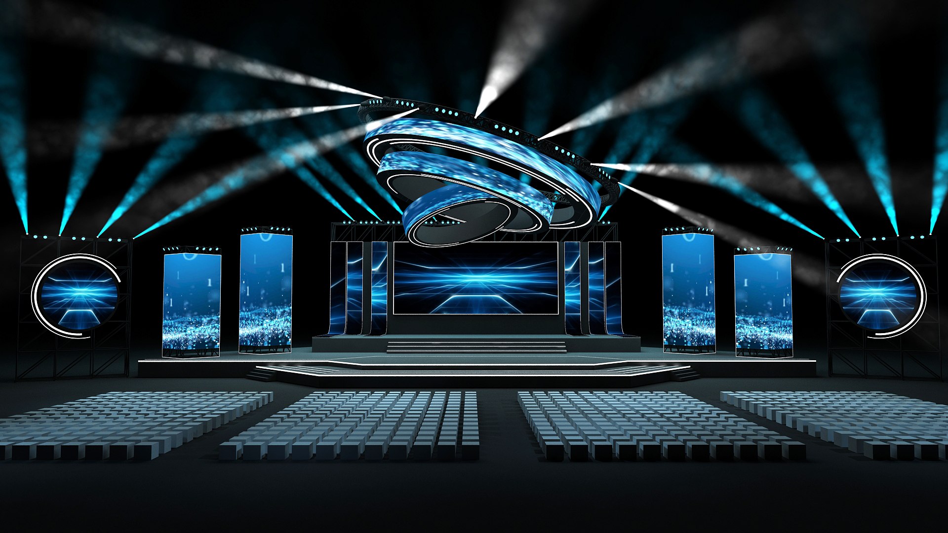 Virtual Event Stage 10 3D Model - TurboSquid 2192854