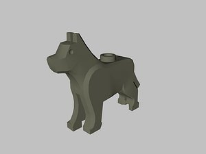 lego wolf 3D model