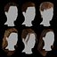 Low-Poly Hairstyle BUNDLE V.2 - Cheveux en couches