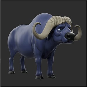 Stylized African Buffalo 3D
