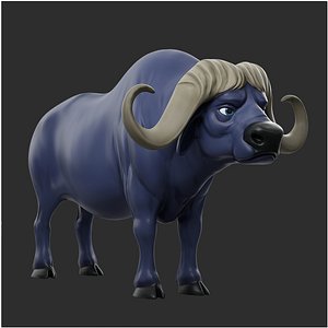 African Buffalo – Stylized Cartoon