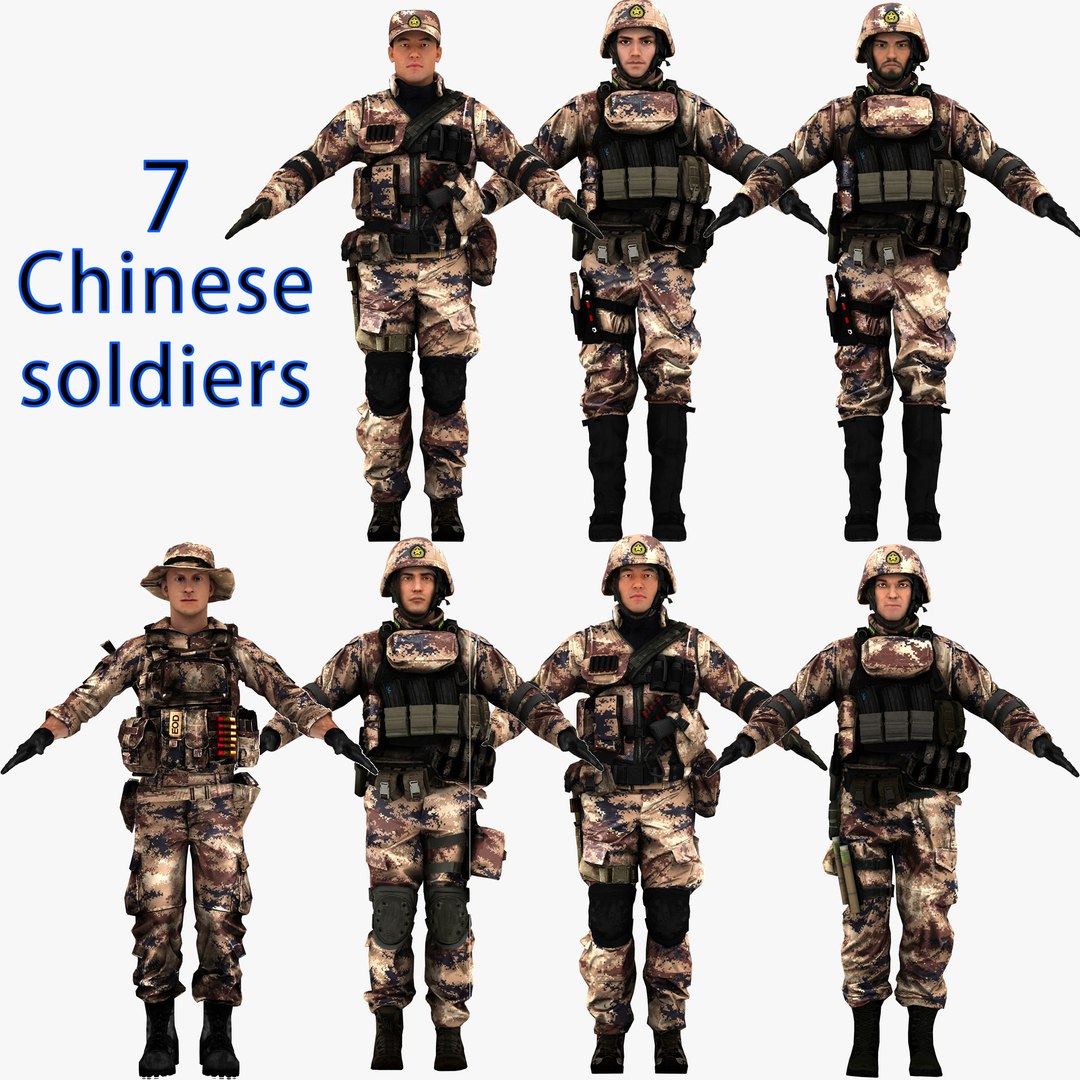 3D pla chinese soldier - TurboSquid 1668794