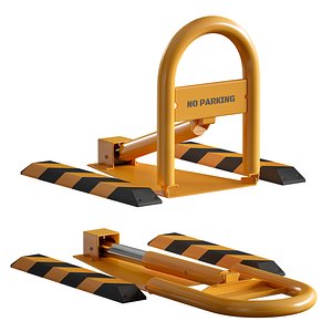 3D Parking barrier fencing parking restrictor model