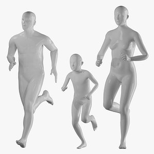Animated Male Female and Child Mannequin