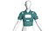 Crop-Top für Mädchen mit geknöpften Schultern