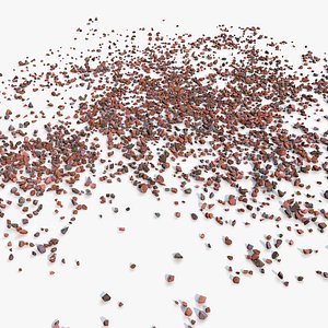 Brick Simple Small Pieces Debris Plane Stone Debris Pile Detailed V ray v-ray Vray detail red dirty old dirt soil (2)