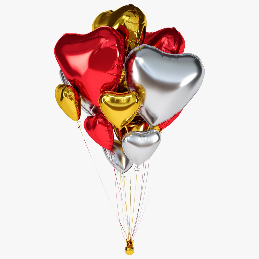 3D model fountain of foil heart 02 - TurboSquid 1840719