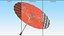 Parapluie Chinois Rouge Ouvert