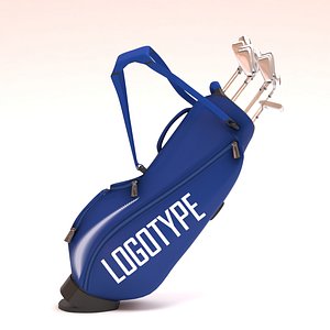 3D Golf Bag printable plus set of clubs