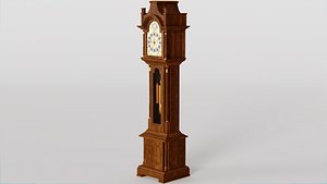 3D Grandfather Clock 3d Model model