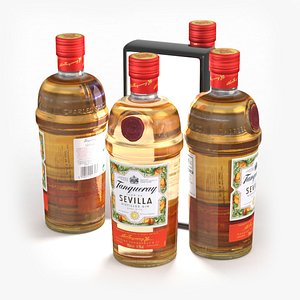 Alcohol Bottle Tanqueray Flor de Sevilla Gin 700ml 2021 3D