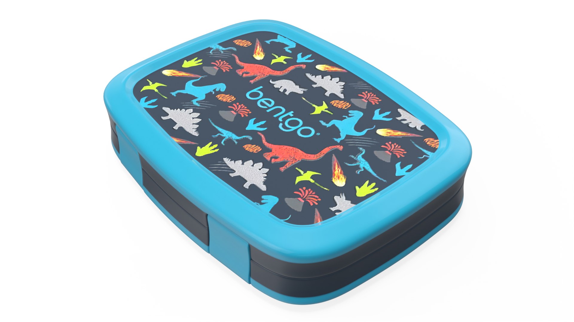 3D Kids Lunch Box Bentgo Closed Blue Model - TurboSquid 2152161