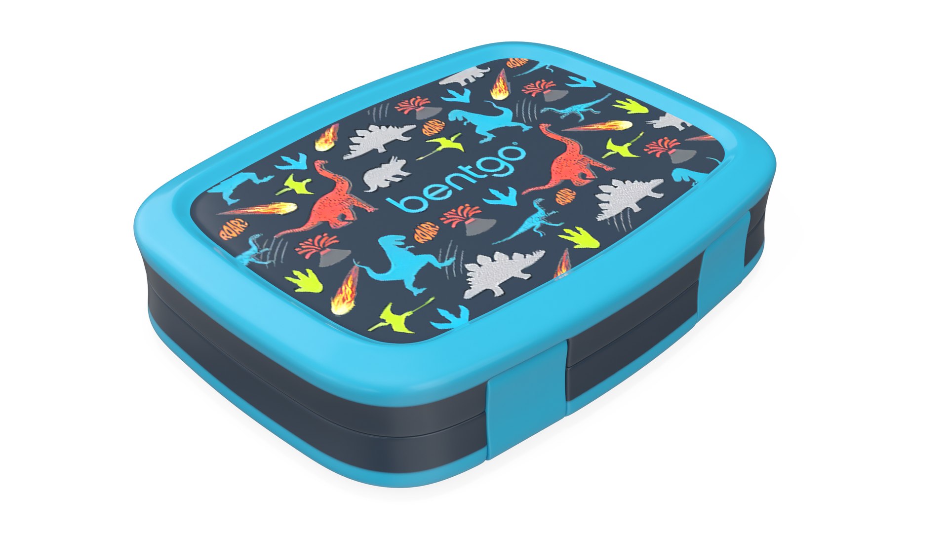 Kids Lunch Box Bentgo Closed Blue 3D model preview
