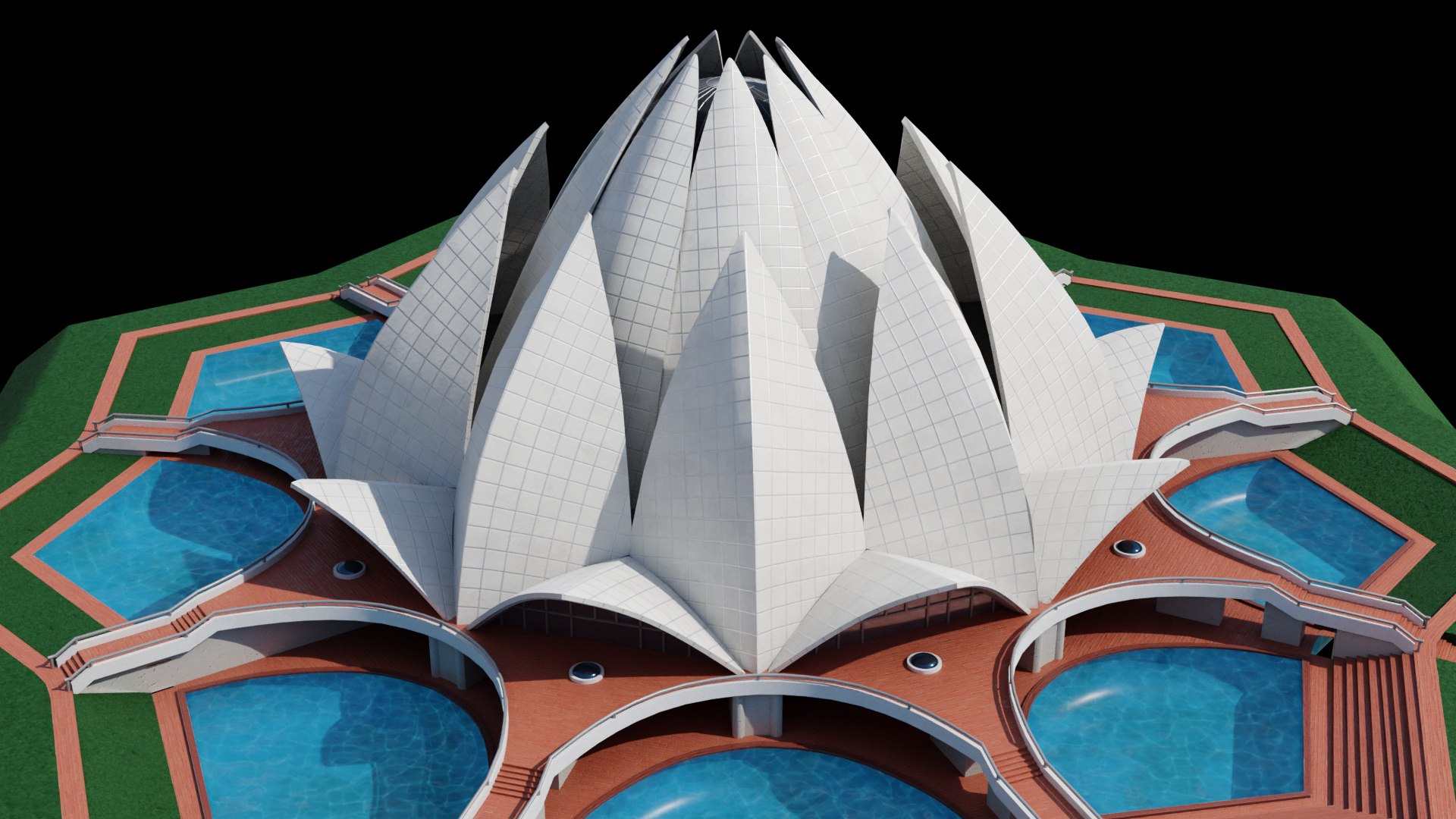 3D Model Lotus Temple - TurboSquid 2095644