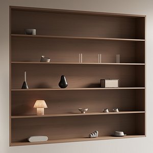 094 built in wall rack shelves 01 wood and minimal 00 model