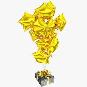 3D Gift with Balloons Collection V5