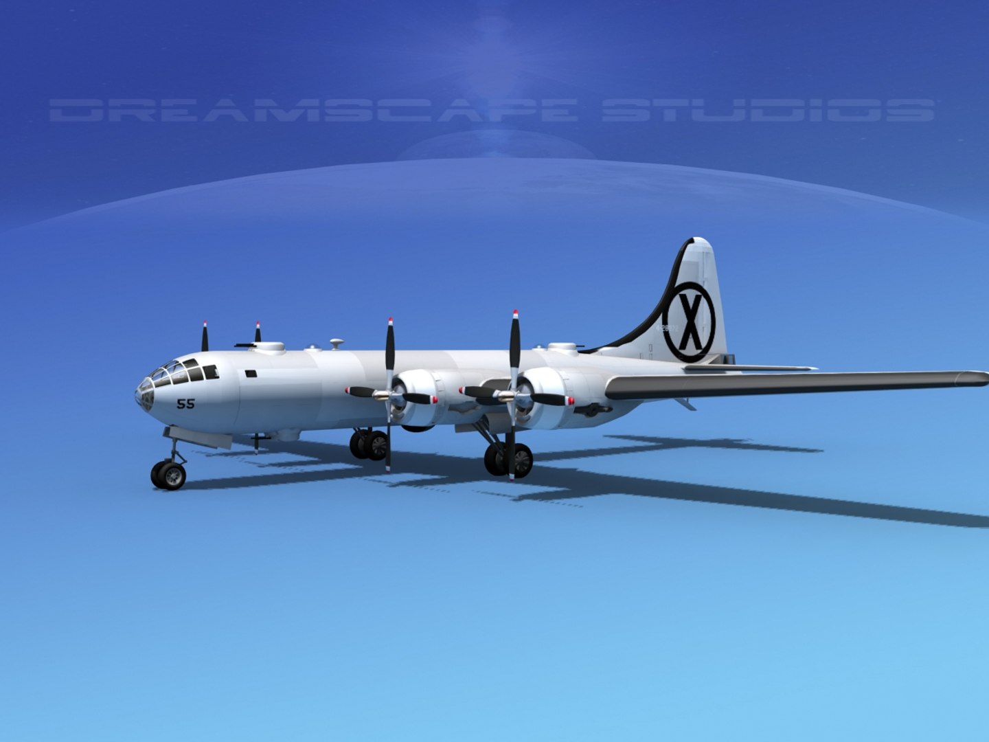 3d Superfortress B-29 Bomber Model