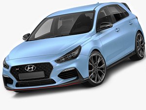 Hyundai i30 5-door with HQ interior 2018 3D model