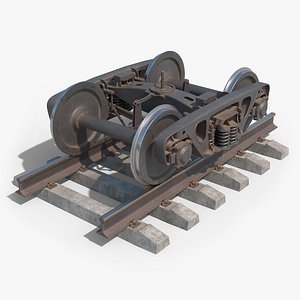 bogie 18-100 rusty 3D model