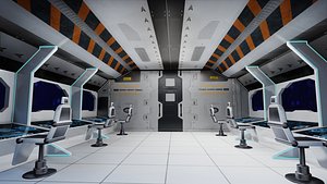 Sci-Fi Interior Station 3D model